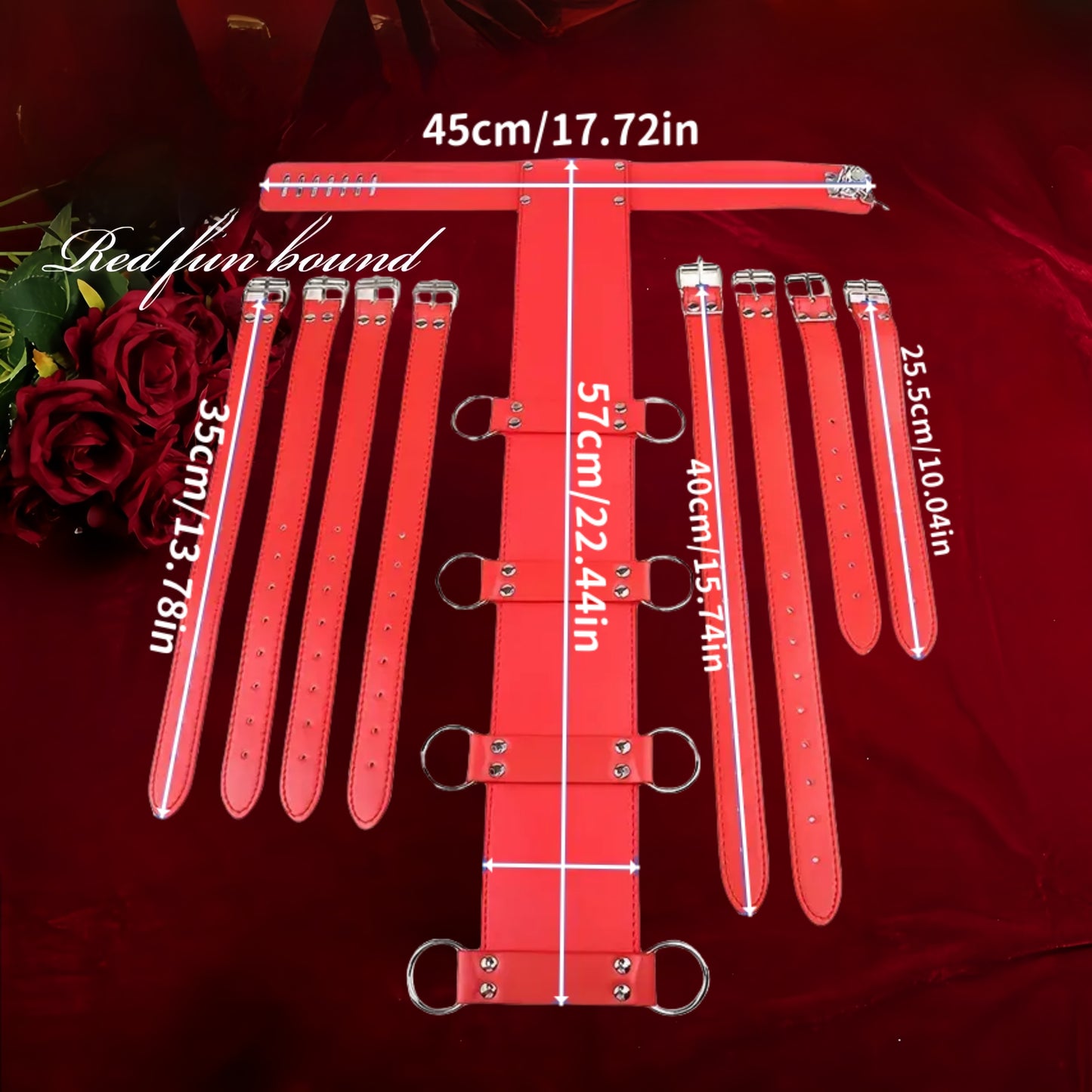 BDMS Restraint Strap Kit for Couples Bed Sex Toys with Adjustable Straps and Handcuffs, Restraint Accessories for Couples