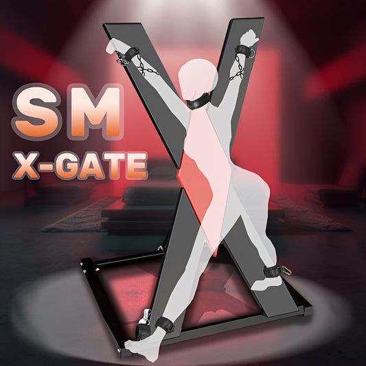 Sex Furniture, BDSM Dungeon Gear | Wrist-Ankle Cuffs Versatile Fetish Bondage | Height-Adjustable and Quick-Setup/Storage Bondage Gear for Couples, BDSM Lovers | Intimate Couples Play and Exploration of Self-Expression