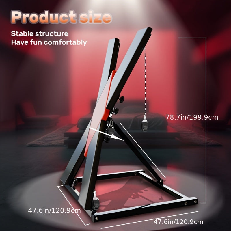 Sex Furniture, BDSM Dungeon Gear | Wrist-Ankle Cuffs Versatile Fetish Bondage | Height-Adjustable and Quick-Setup/Storage Bondage Gear for Couples, BDSM Lovers | Intimate Couples Play and Exploration of Self-Expression