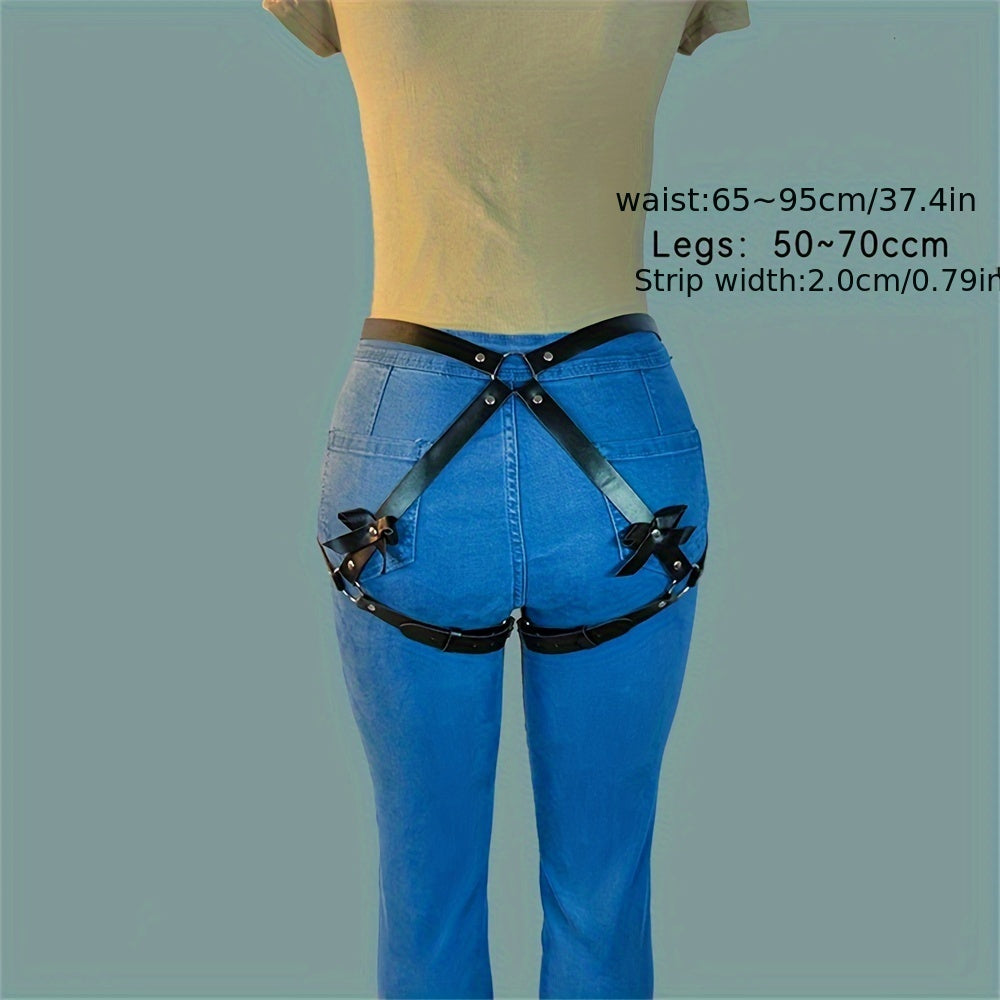 Body Bondage Clothes, Faux Leather Material, Sexy Female Wearable Flirting Straps, Adult Couple SM Supplies