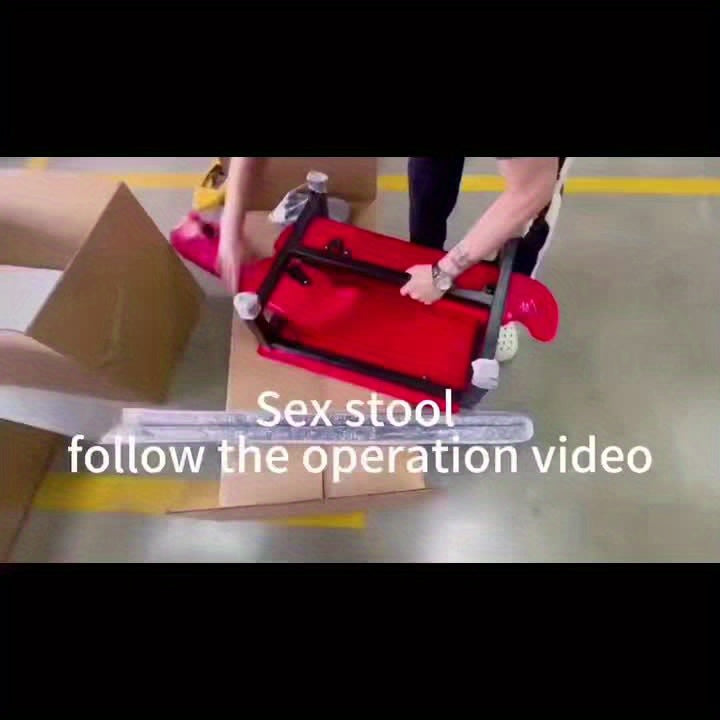 Sex Furniture, Dungeon Set, BDSM Bondage Set with Adjustable SM Sex Stool And Latex Corset - Adult Dominant Dominator Bondage Set Including Anklets And Glitter Fetish Costume for Role Play, Faux Leather Tight Suit, Easy to In