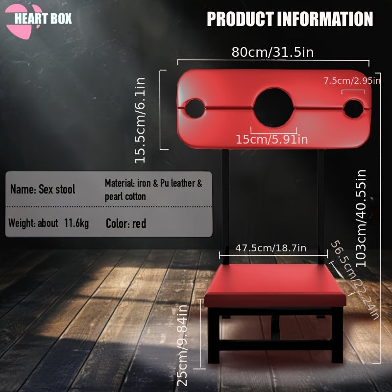 Sex Furniture, Dungeon Set, BDSM Bondage Set with Adjustable SM Sex Stool And Latex Corset - Adult Dominant Dominator Bondage Set Including Anklets And Glitter Fetish Costume for Role Play, Faux Leather Tight Suit, Easy to In