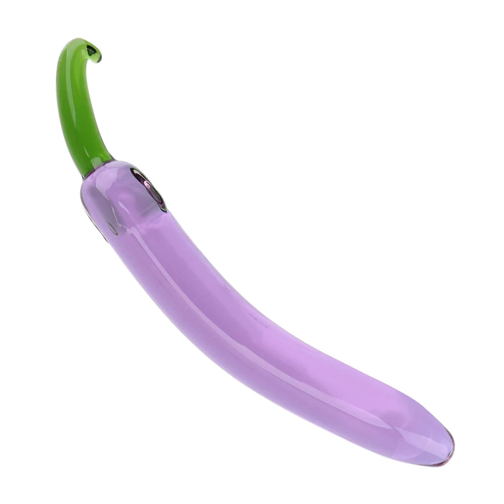 Eggplant Dildos Sex Toys for Men Women Banana Dildo Artificial penis Fruit Vegetable Anal Plug Glass Beads Butt Plug