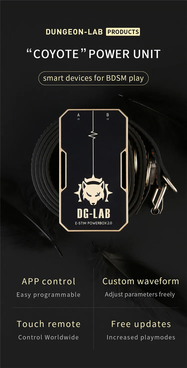 DG-LAB 3.0 E-Stim Power Box "PawPrints" Wireless Button APP Control Electric Shock Medical Themed Sex Electrical Stimulator Toys