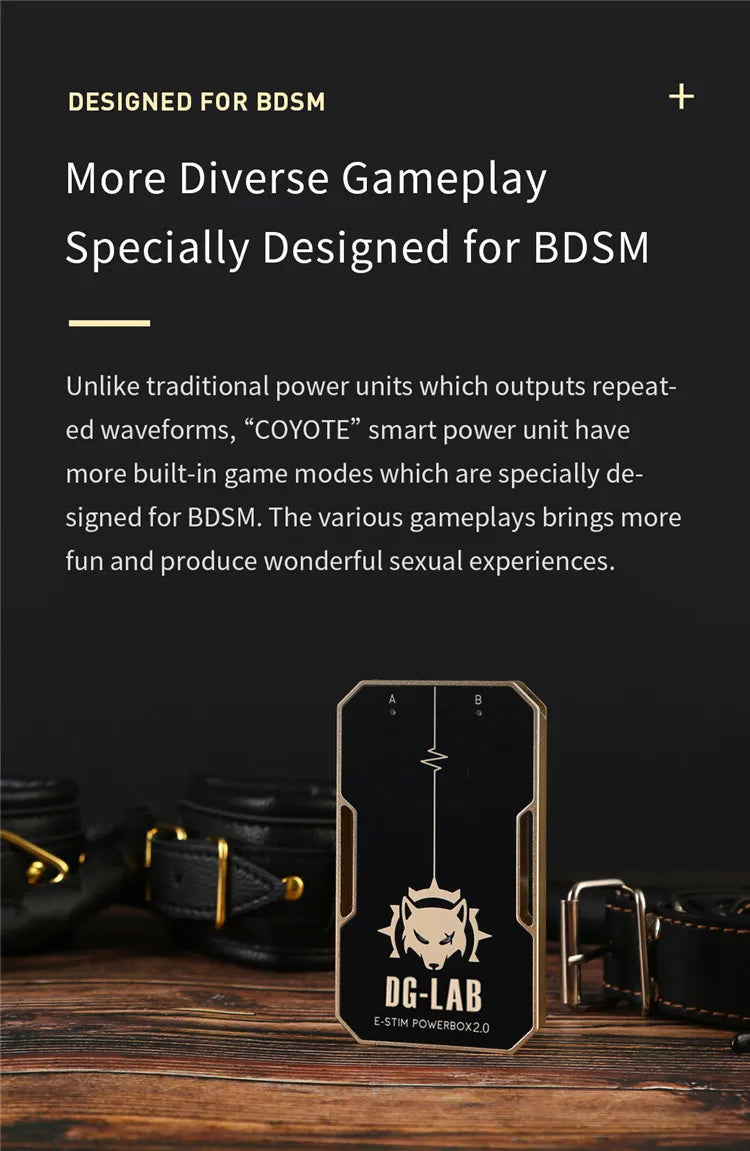 DG-LAB 3.0 E-Stim Power Box "PawPrints" Wireless Button APP Control Electric Shock Medical Themed Sex Electrical Stimulator Toys