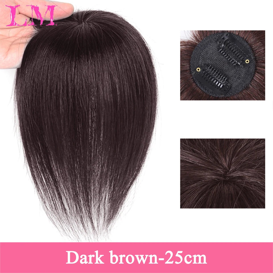 Replacement Piece Hair Covering White Hair Natural Invisible Seamless Hair Clip In Hair Bangs Hairpiece Synthetic Fake Bang Hair
