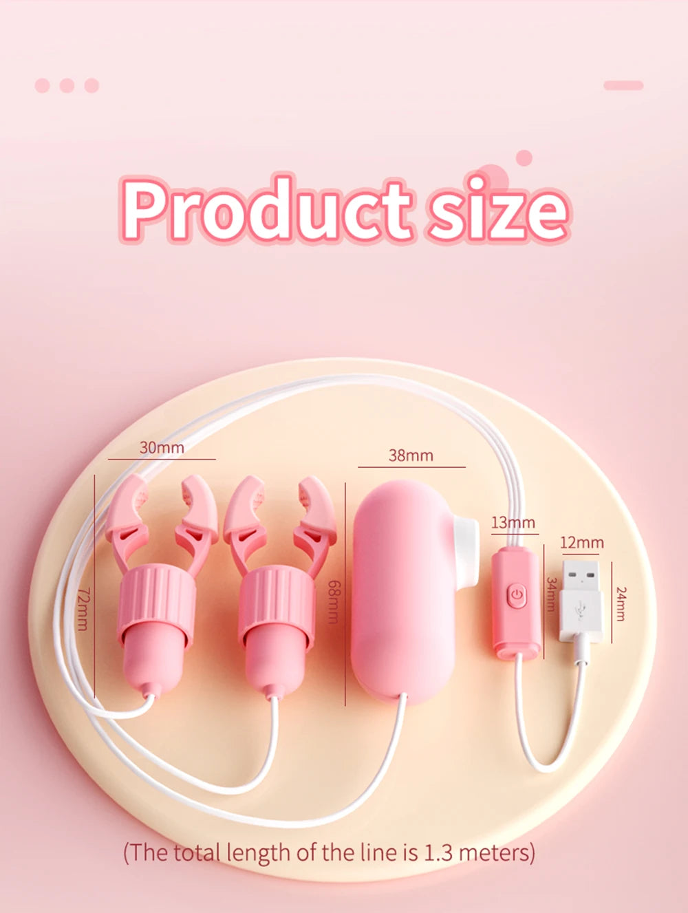 Nipple Clamp Sucking Vibrator Tongue Licking Vibrating For Women Breast Massage Labia Clitoris Clip Stimulation Massager Sex Toy