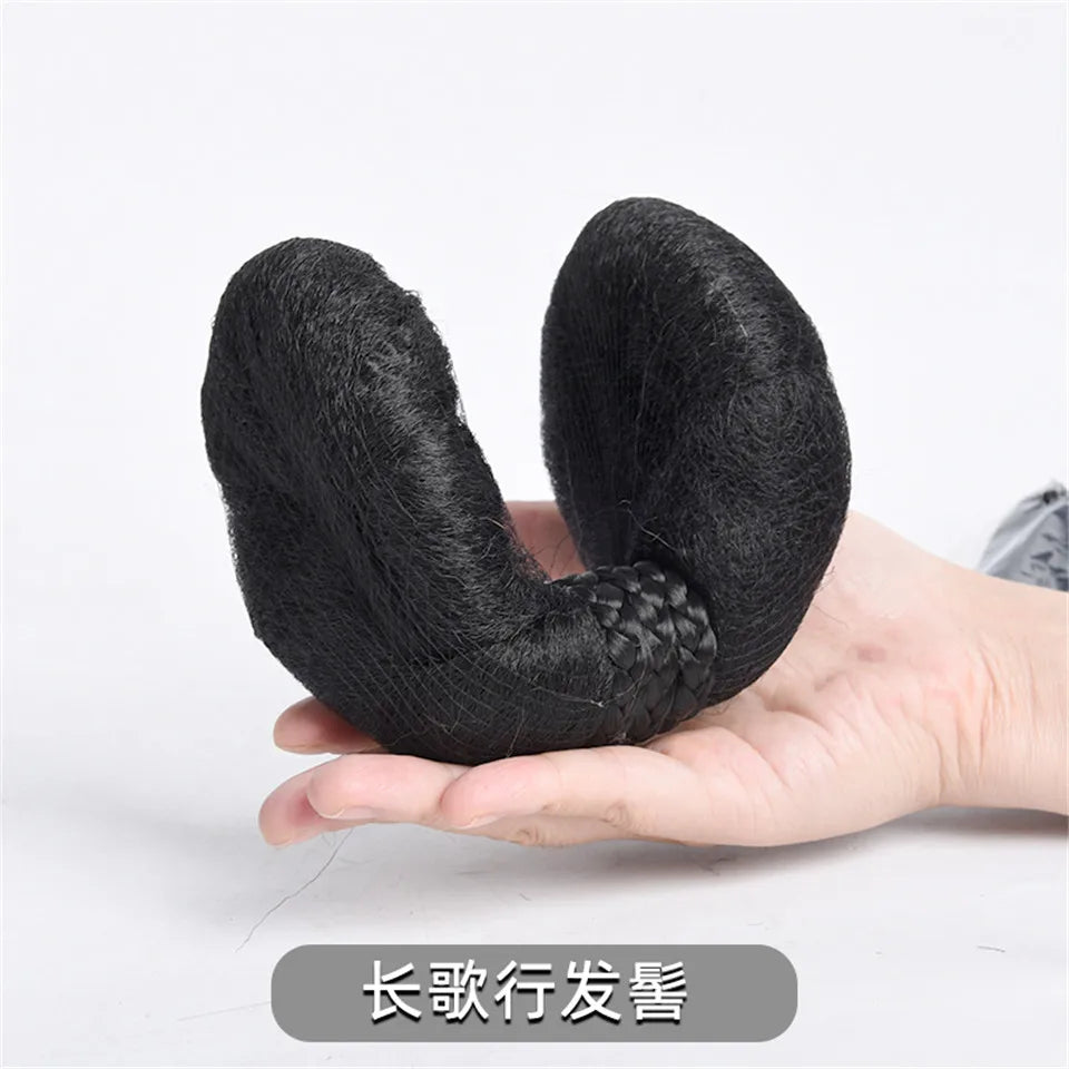 LM Synthetic Hanfu Ancient Costume Chinese Ancient Synthetic Wig Chignon Princess Hair Bun Cosplay Wig For Women