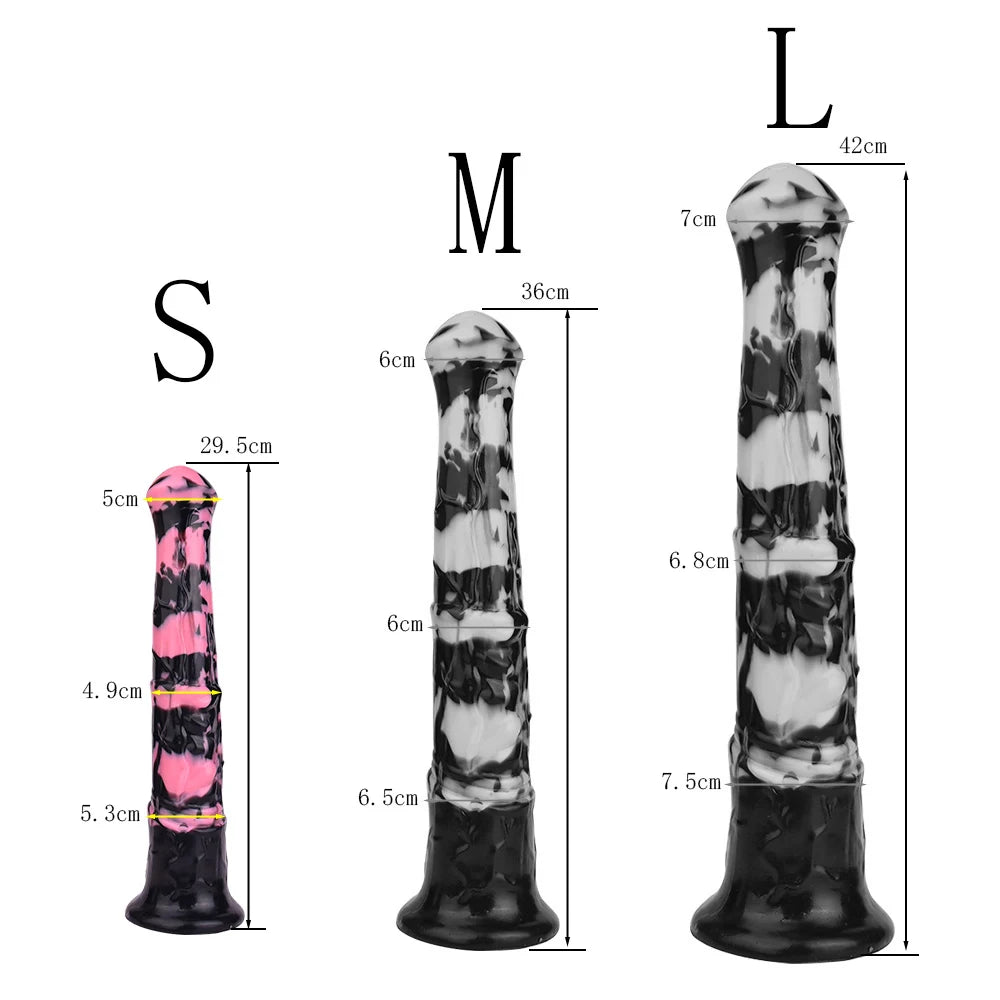 FAAK Squirting Penis Soft Silicone Fantasy Ejaculation Long Horse Dildo With Suction Cup Size S M L Penetration Anal Plug