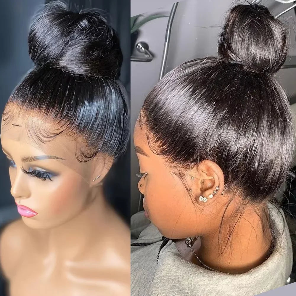 Hot Sale 360 Lace Front Wigs Human Hair Straight Frontal Wigs 250 Density HD Transparent 360 Full Lace Wigs for Women Human Hair