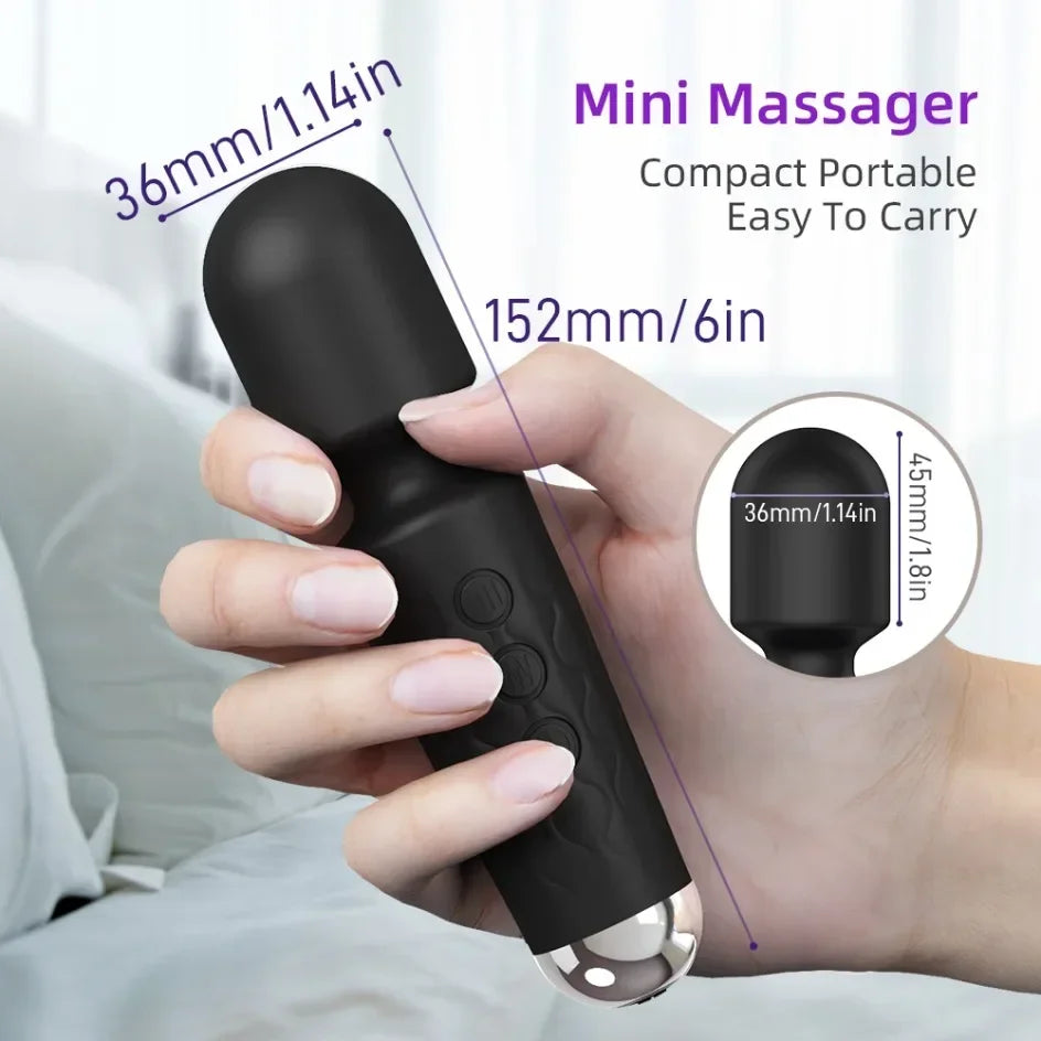 20 Speeds Powerful AV Vibrator for Women 
Mini Rechargeable Massager , Pocket Relax Vibes
Quiet operation
USB charging 
Compact design
Discreet shipping