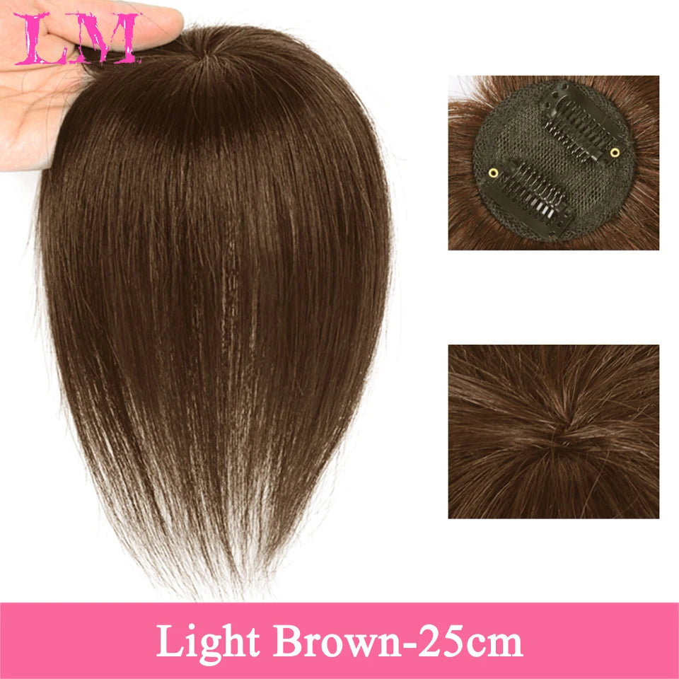 Replacement Piece Hair Covering White Hair Natural Invisible Seamless Hair Clip In Hair Bangs Hairpiece Synthetic Fake Bang Hair