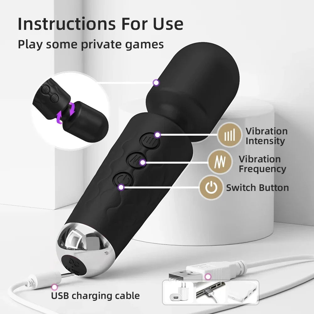 20 Speeds Powerful AV Vibrator for Women 
Mini Rechargeable Massager , Pocket Relax Vibes
Quiet operation
USB charging 
Compact design
Discreet shipping