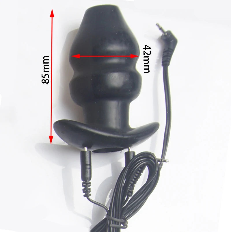 E stim Electrosex Electrostimulation Anal Butt Plug,Electric Shock Penis Cock Ring Stimulation,Electro Sex Cockring,BDSM Toys