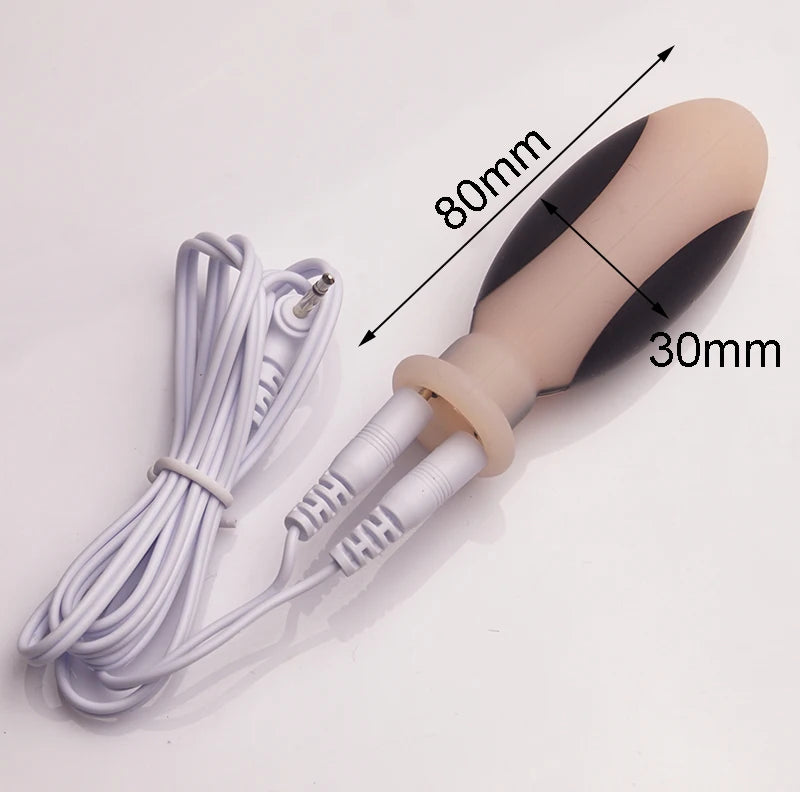 E stim Electrosex Electrostimulation Anal Butt Plug,Electric Shock Penis Cock Ring Stimulation,Electro Sex Cockring,BDSM Toys