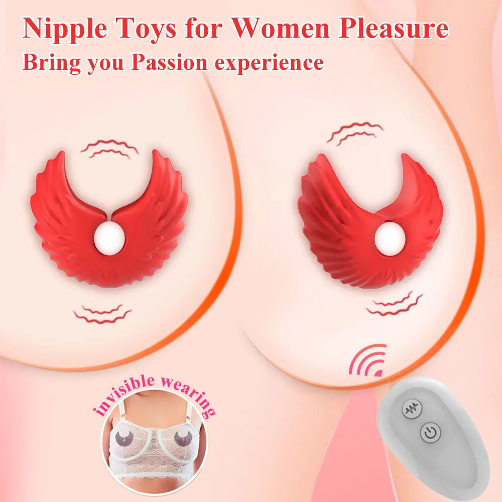 10 Modes Electric Nipple Clamps Vibrator Female Breast Massage Stimulator BDSM Games Breast Pleasure Sex Toys For Women Couples
