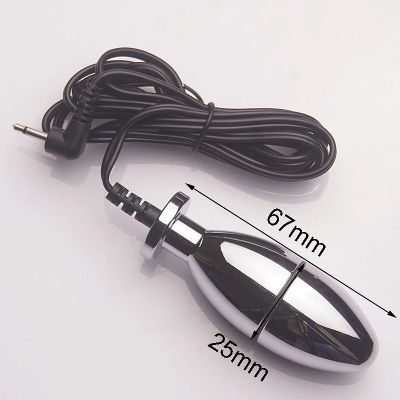 E stim Electrosex Electrostimulation Anal Butt Plug,Electric Shock Penis Cock Ring Stimulation,Electro Sex Cockring,BDSM Toys