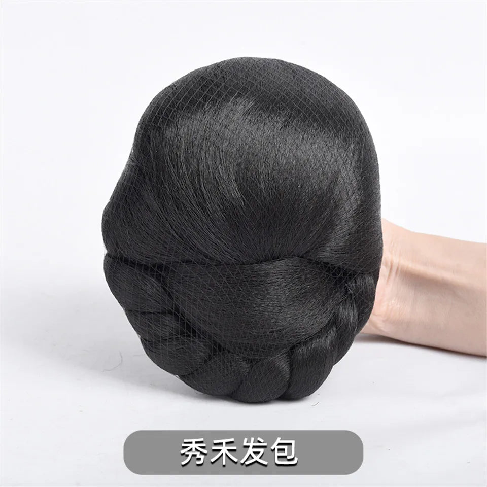 LM Synthetic Hanfu Ancient Costume Chinese Ancient Synthetic Wig Chignon Princess Hair Bun Cosplay Wig For Women