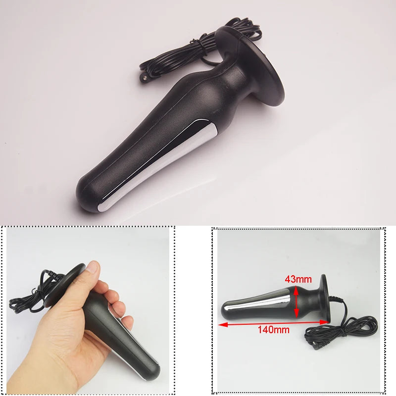 E stim Electrosex Electrostimulation Anal Butt Plug,Electric Shock Penis Cock Ring Stimulation,Electro Sex Cockring,BDSM Toys