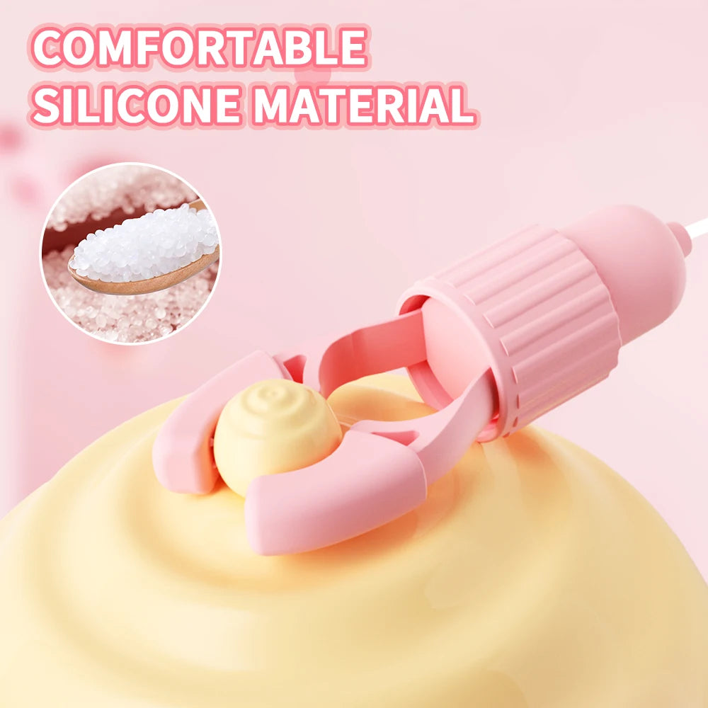 Nipple Clamp Sucking Vibrator Tongue Licking Vibrating For Women Breast Massage Labia Clitoris Clip Stimulation Massager Sex Toy