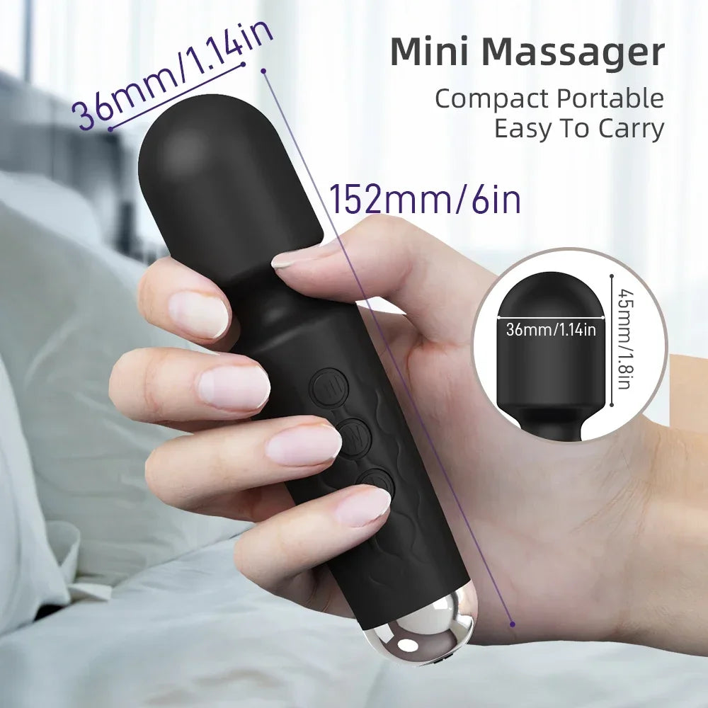 20 Speeds Powerful AV Vibrator for Women 
Mini Rechargeable Massager , Pocket Relax Vibes
Quiet operation
USB charging 
Compact design
Discreet shipping