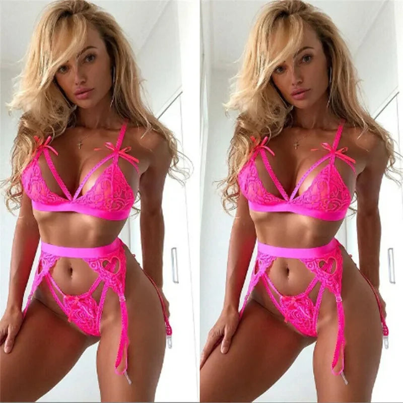 2020 New Hot Sexy Lingerie Lace Set Sexy Bra Set Push Up Seamless Transparent Bra Set Soft Erotic Underwear