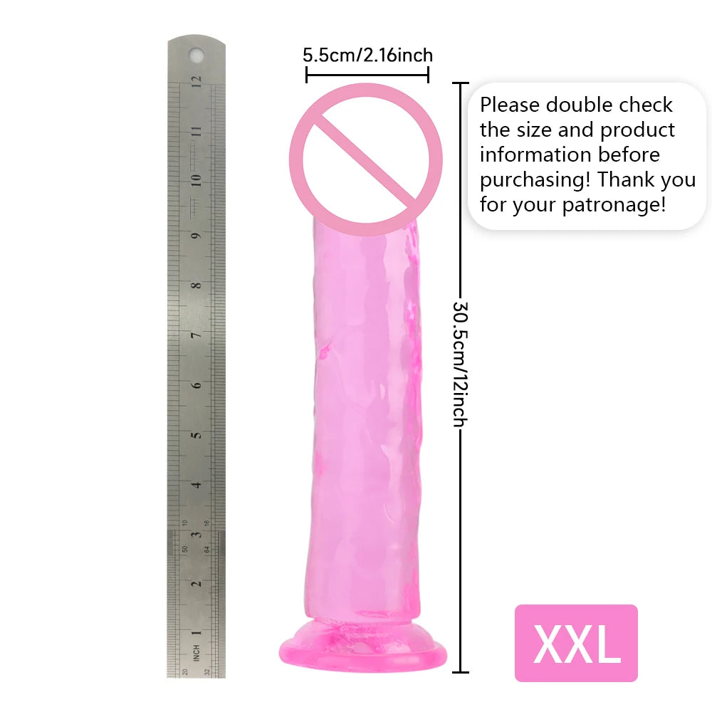 TPE Jelly Dildo Penis 8 Sizes Strong Suction Cup Women Vaginal Anal Plug Toys Masturbators, Unisex Adult Sex Toys, Sex Toys