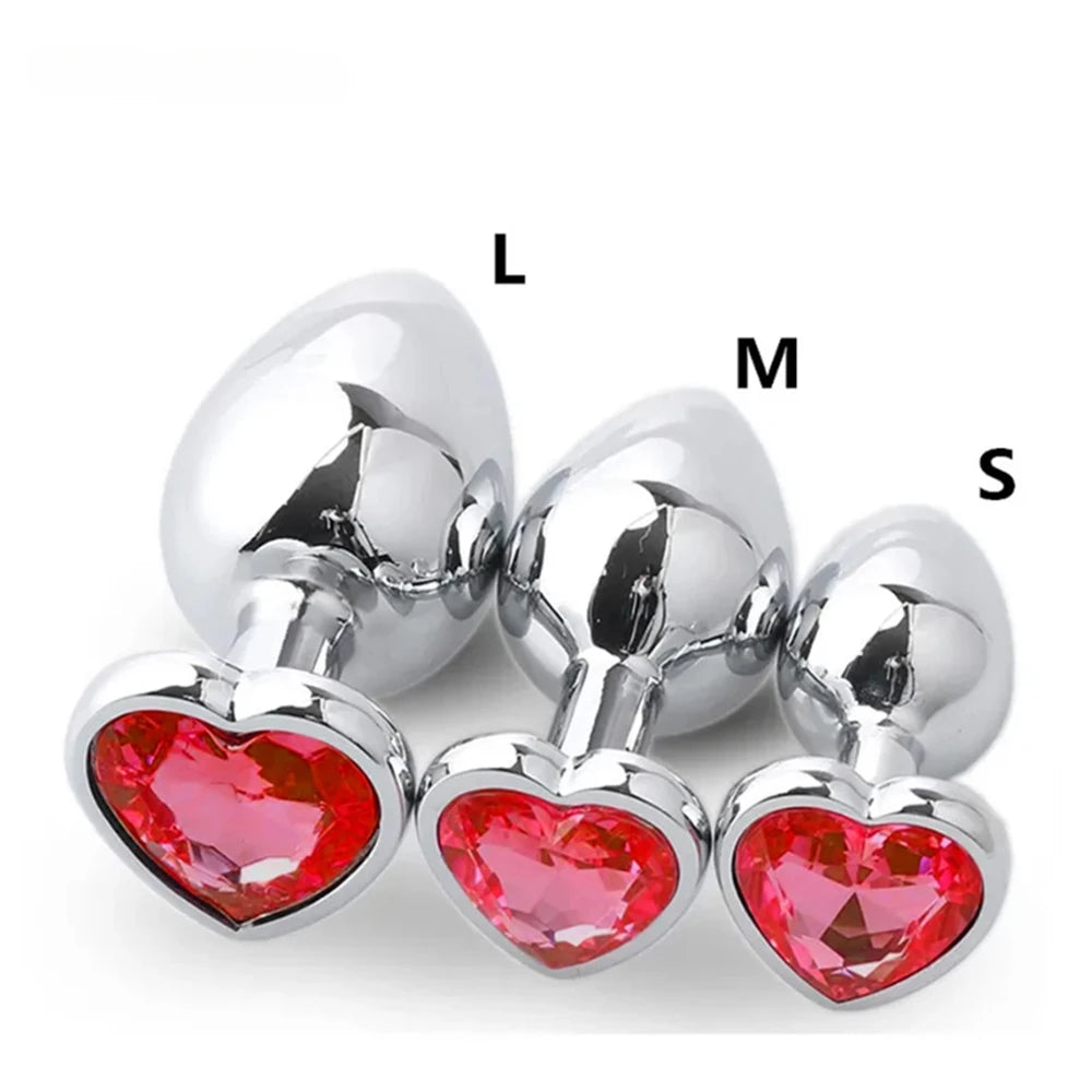 3 Size/set Metal Anal Plug for Women Men Couples Butt Plug Butt Toy Adult Game Masturbator Anal S/M/L Diamond Sex Toy for Adult