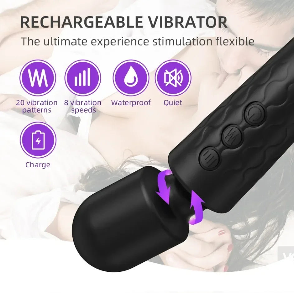 20 Speeds Powerful AV Vibrator for Women 
Mini Rechargeable Massager , Pocket Relax Vibes
Quiet operation
USB charging 
Compact design
Discreet shipping