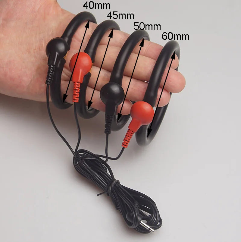 E stim Electrosex Electrostimulation Anal Butt Plug,Electric Shock Penis Cock Ring Stimulation,Electro Sex Cockring,BDSM Toys