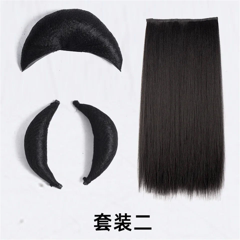 LM Synthetic Hanfu Ancient Costume Chinese Ancient Synthetic Wig Chignon Princess Hair Bun Cosplay Wig For Women