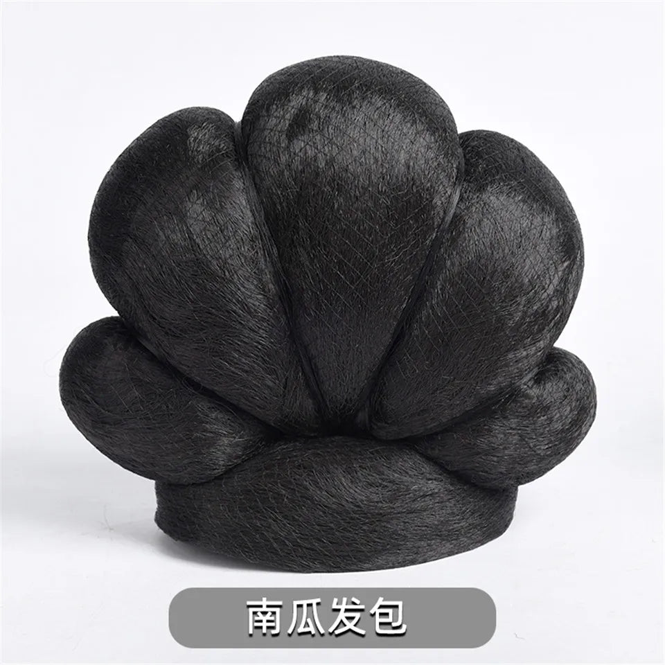 LM Synthetic Hanfu Ancient Costume Chinese Ancient Synthetic Wig Chignon Princess Hair Bun Cosplay Wig For Women