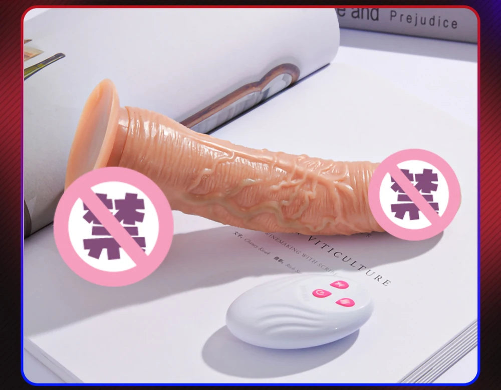 Big Dildo Vibrator Rechargeable Artificial Penis Telescopic Swing Heating Remote Silicone Dildos Control Vibrators For Women Gay