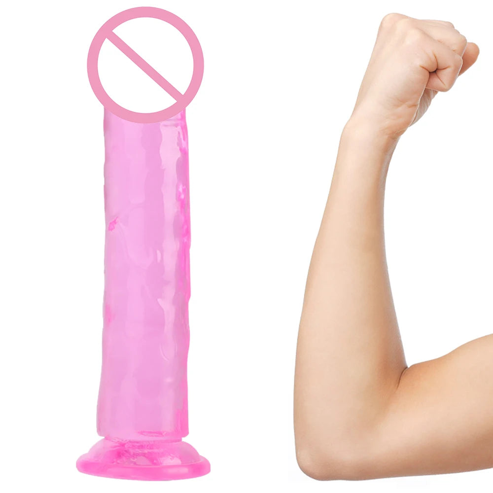 TPE Jelly Dildo Penis 8 Sizes Strong Suction Cup Women Vaginal Anal Plug Toys Masturbators, Unisex Adult Sex Toys, Sex Toys