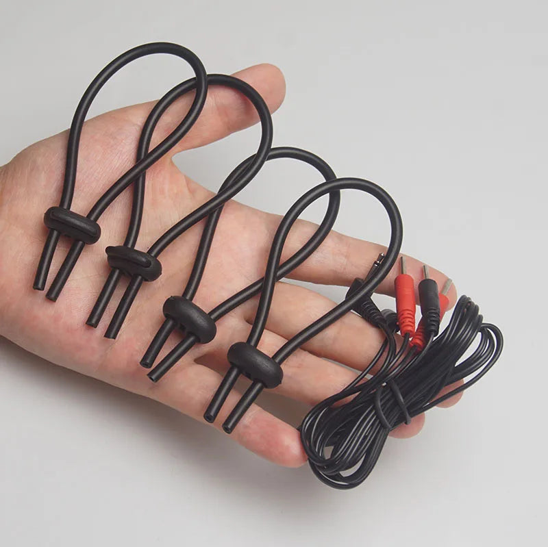 E stim Electrosex Electrostimulation Anal Butt Plug,Electric Shock Penis Cock Ring Stimulation,Electro Sex Cockring,BDSM Toys