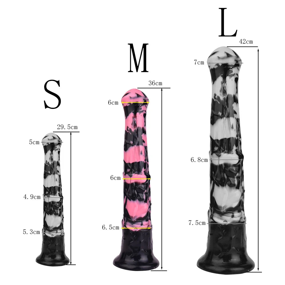 FAAK Squirting Penis Soft Silicone Fantasy Ejaculation Long Horse Dildo With Suction Cup Size S M L Penetration Anal Plug