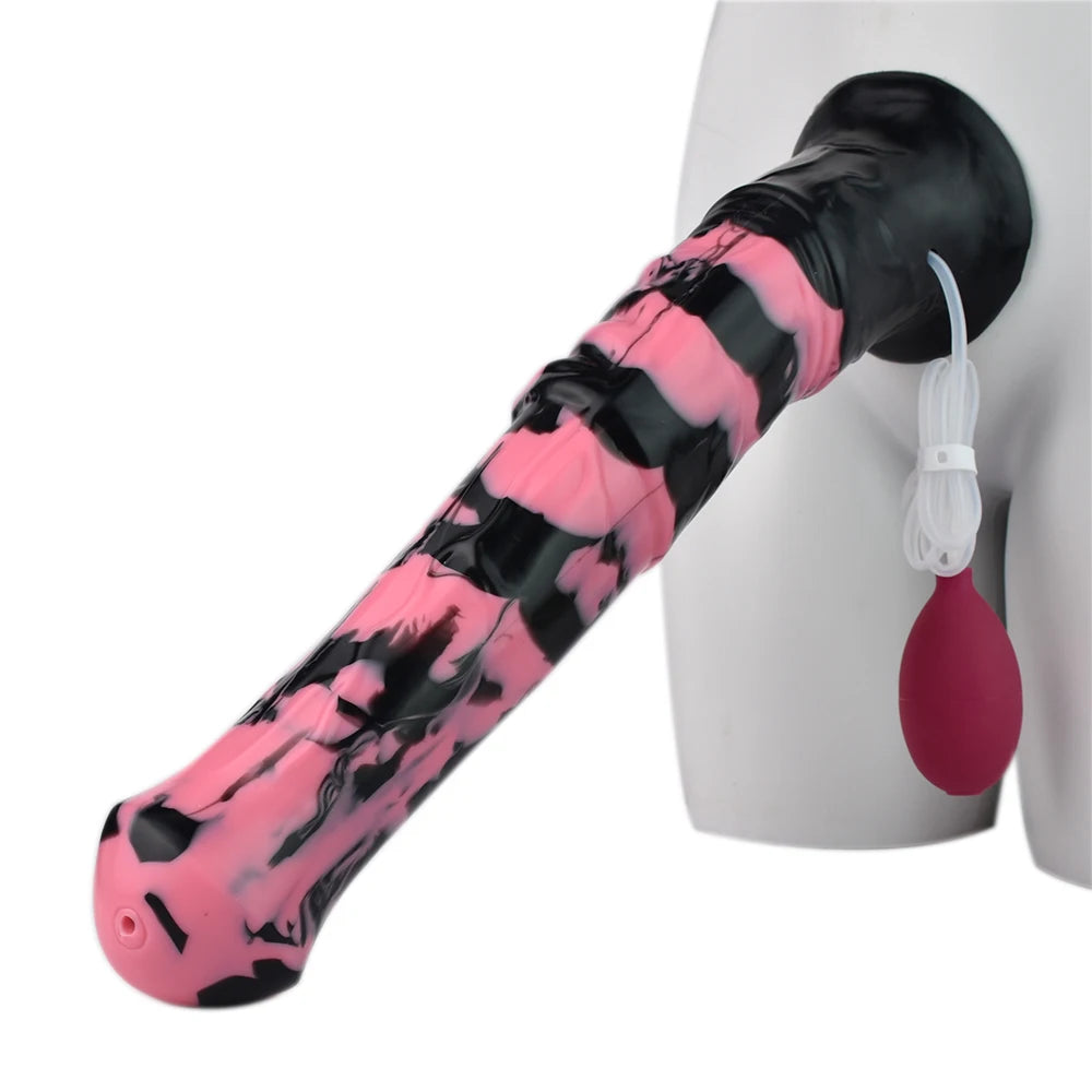 FAAK Squirting Penis Soft Silicone Fantasy Ejaculation Long Horse Dildo With Suction Cup Size S M L Penetration Anal Plug