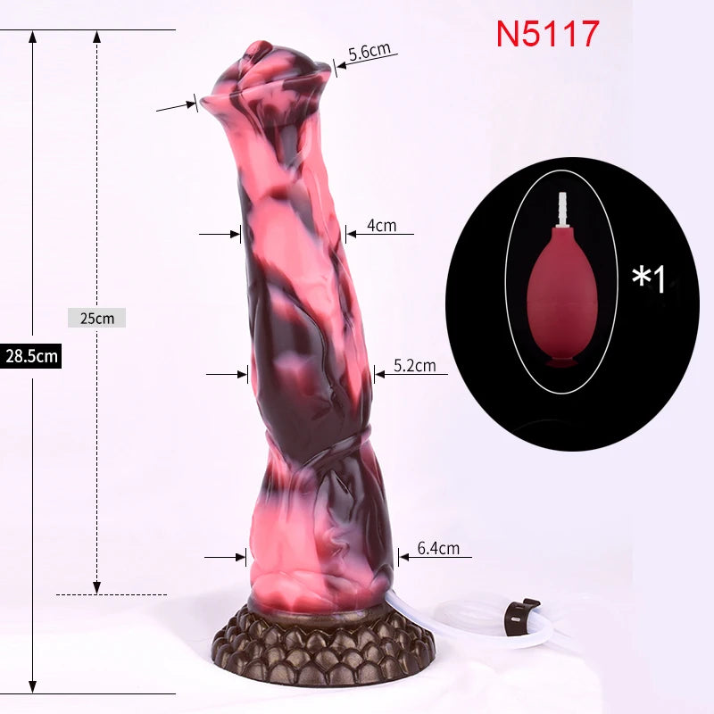 FAAK Squirting Penis Soft Silicone Fantasy Ejaculation Long Horse Dildo With Suction Cup Size S M L Penetration Anal Plug