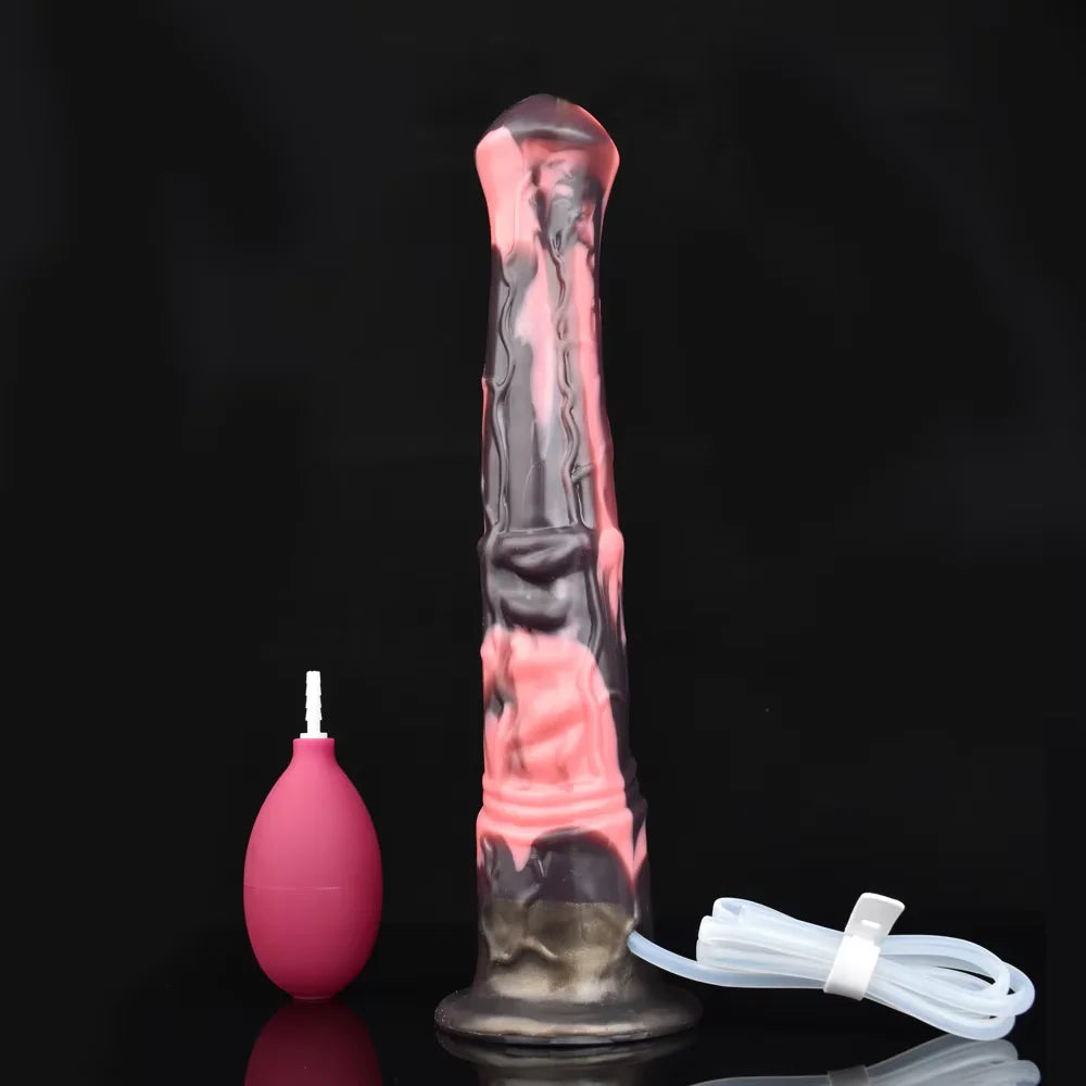 FAAK Squirting Penis Soft Silicone Fantasy Ejaculation Long Horse Dildo With Suction Cup Size S M L Penetration Anal Plug