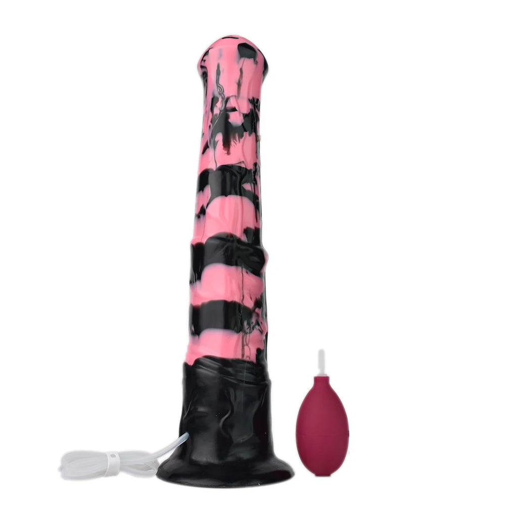 FAAK Squirting Penis Soft Silicone Fantasy Ejaculation Long Horse Dildo With Suction Cup Size S M L Penetration Anal Plug
