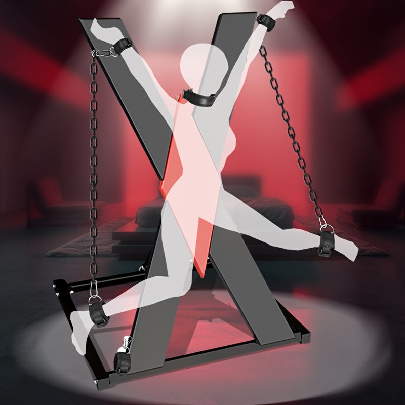 Sex Furniture, BDSM Dungeon Gear | Wrist-Ankle Cuffs Versatile Fetish Bondage | Height-Adjustable and Quick-Setup/Storage Bondage Gear for Couples, BDSM Lovers | Intimate Couples Play and Exploration of Self-Expression