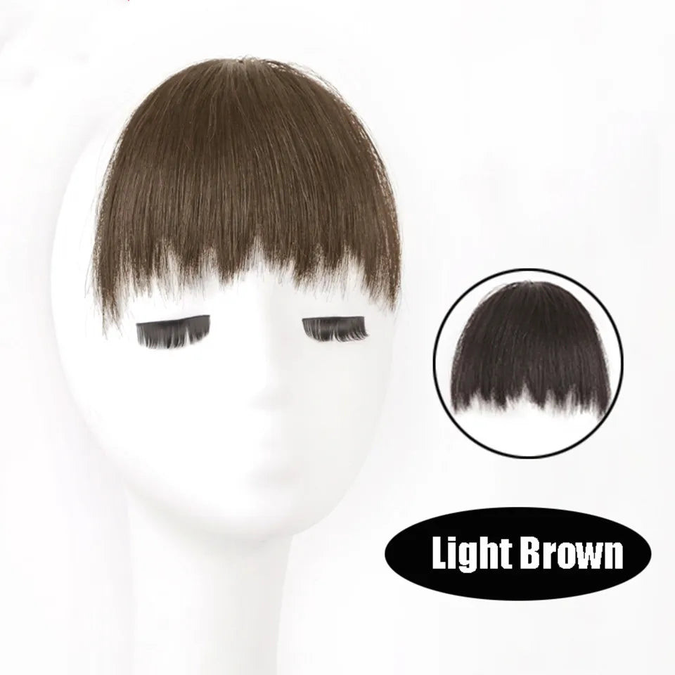 LM Short Synthetic Bangs Heat Resistant Hairpieces Hair Women Natural Short Fake Hair Bangs Hair Clips For Extensions Black
