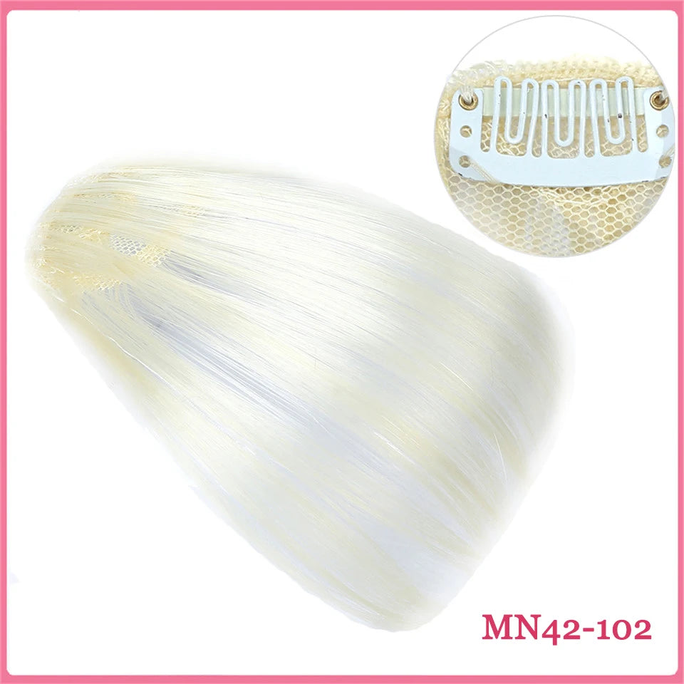 LM Short Synthetic Bangs Heat Resistant Hairpieces Hair Women Natural Short Fake Hair Bangs Hair Clips For Extensions Black