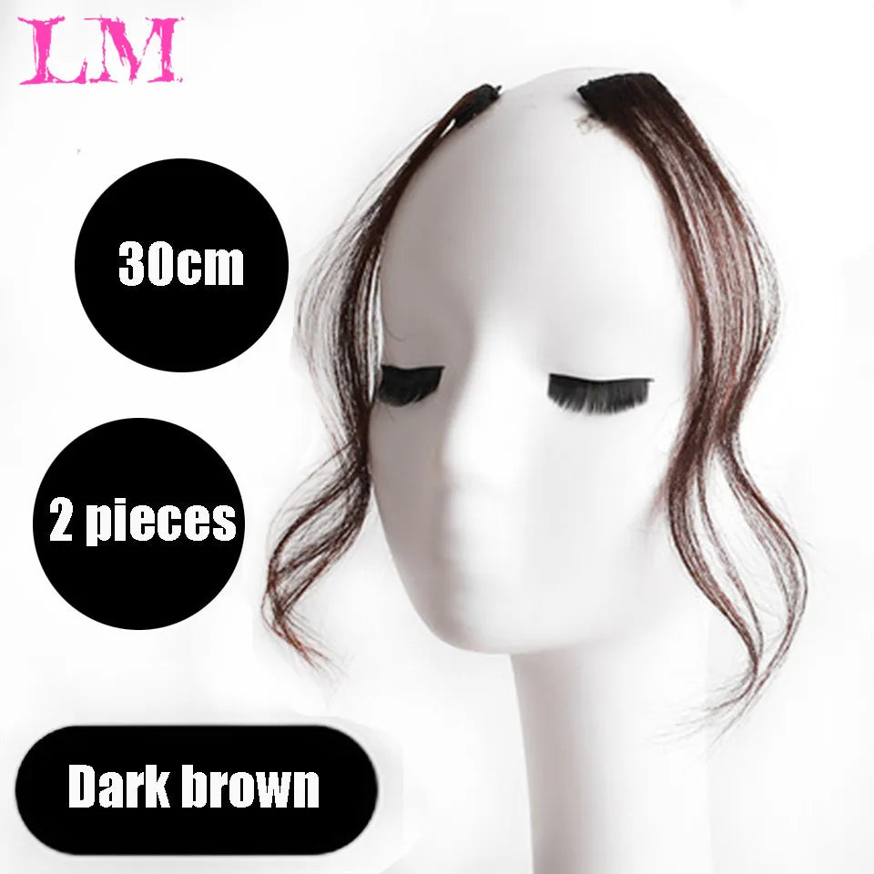 LM Short Synthetic Bangs Heat Resistant Hairpieces Hair Women Natural Short Fake Hair Bangs Hair Clips For Extensions Black