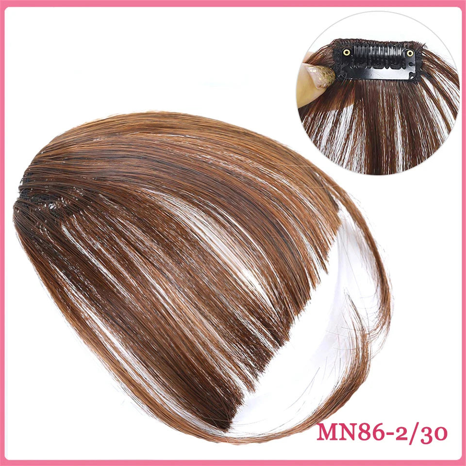 LM Short Synthetic Bangs Heat Resistant Hairpieces Hair Women Natural Short Fake Hair Bangs Hair Clips For Extensions Black
