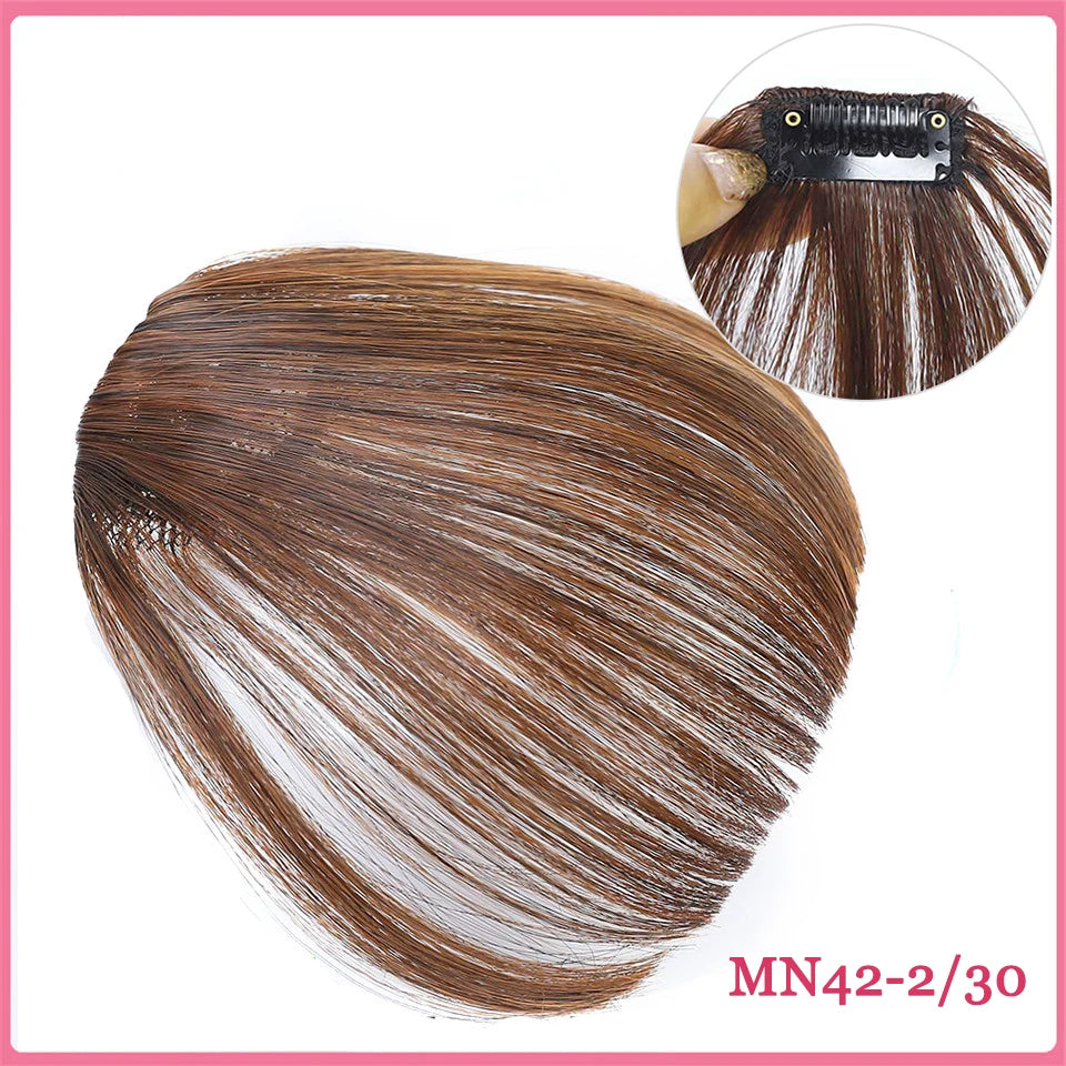 LM Short Synthetic Bangs Heat Resistant Hairpieces Hair Women Natural Short Fake Hair Bangs Hair Clips For Extensions Black