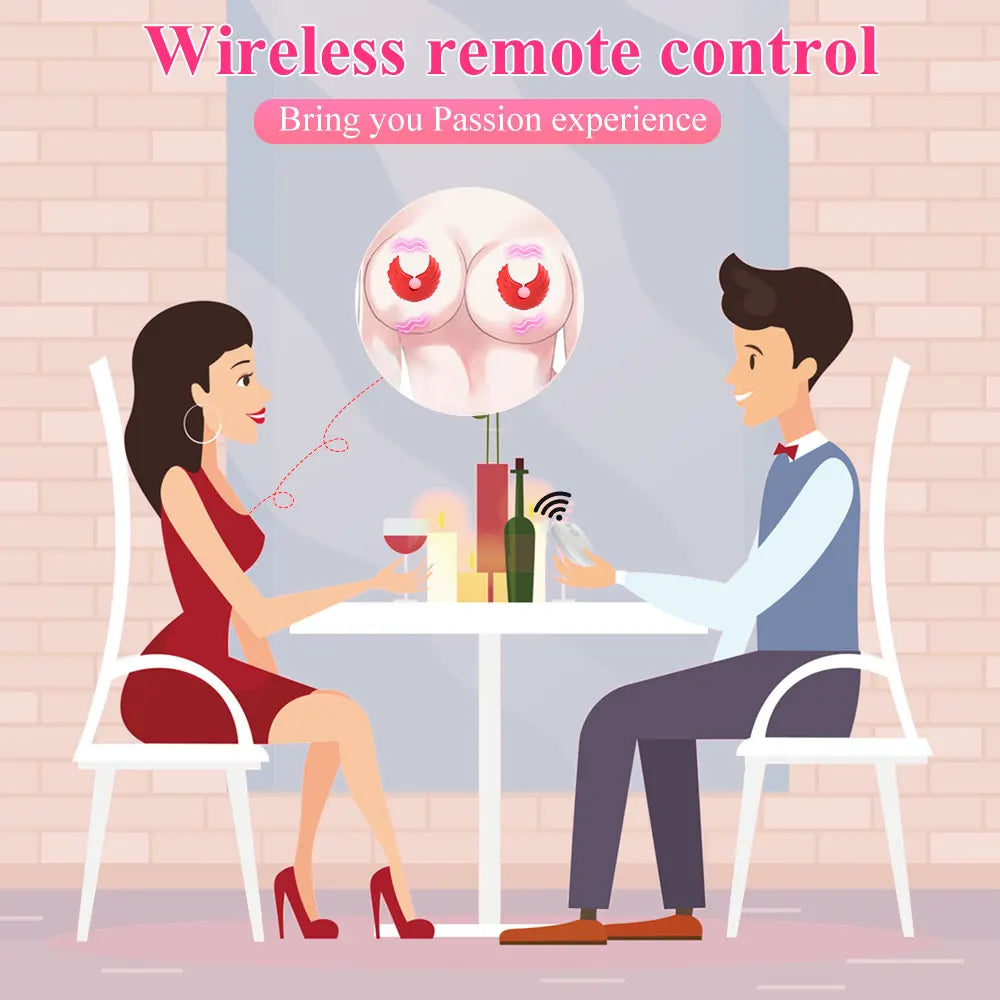 10 Modes Electric Nipple Clamps Vibrator Female Breast Massage Stimulator BDSM Games Breast Pleasure Sex Toys For Women Couples