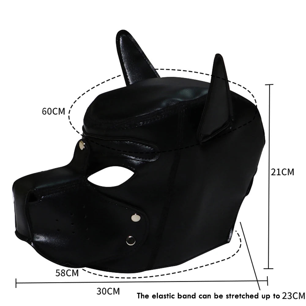 Adult Toys SM Sexy Dog Head Mask Adult Cosplay Games Bdsm Bondage Dog Hood Mask Adult Cosplay Game Adult Goods for Couples