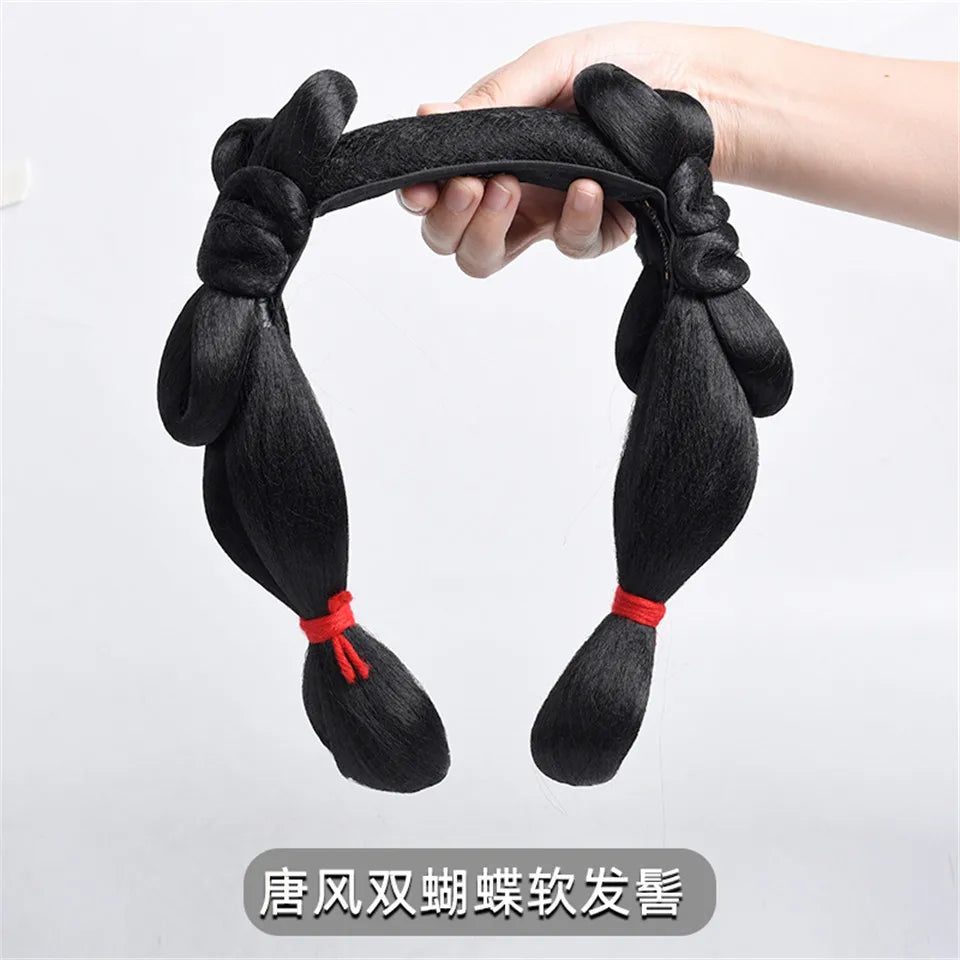 LM Synthetic Hanfu Ancient Costume Chinese Ancient Synthetic Wig Chignon Princess Hair Bun Cosplay Wig For Women