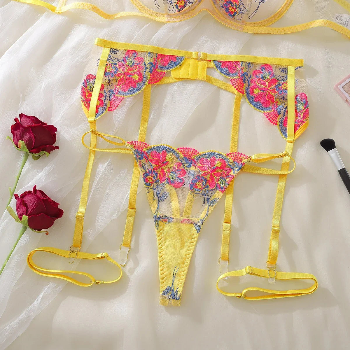 Sexy Female Lingerie Hot Erotic Lingerie For Full Floral Beautiful Underwear Luxury Intimate Sexy Female Complete